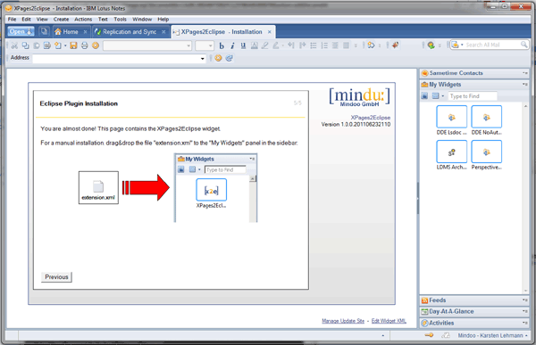 Instructions for Widget Installation